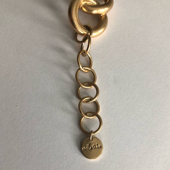 Stella & Dot Gold toned chunky chain bracelet - Picture 2 of 4